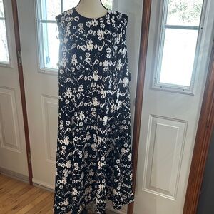 Calvin Klein Black and White Floral Maxi Dress